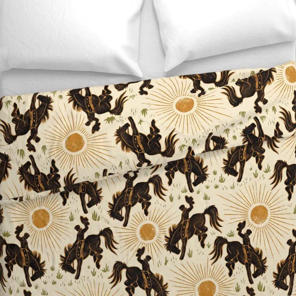 Cowboys And Sunshine Duvet Cover - Black alternate view