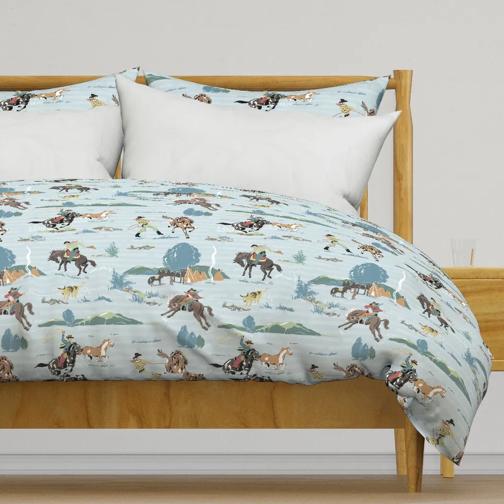 Cowboys Faded Duvet Cover - Blue product