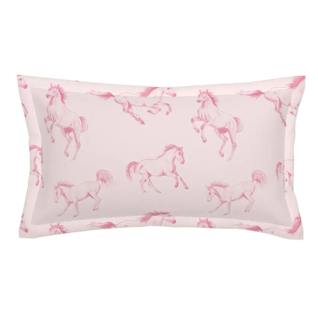 Cowgirl Preppy Equestrian King Pillow Sham - Pink product
