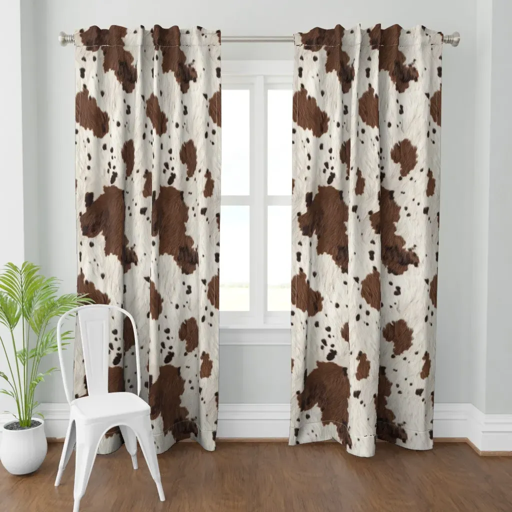 Cowhide With Spots Curtain Panel - White product