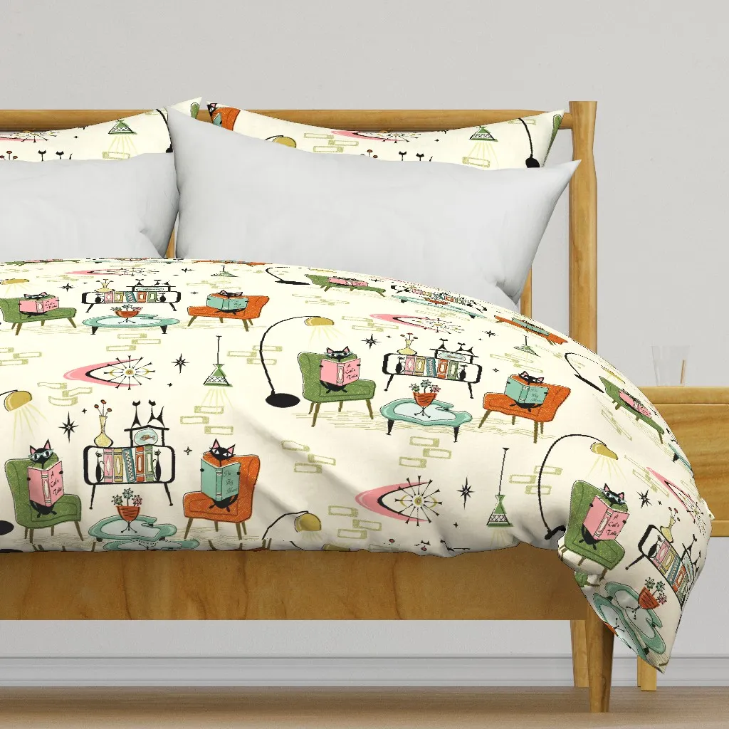 Cozy Cats Den Duvet Cover - Cream product