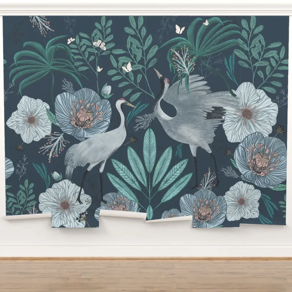 Crane Dance Peel and Stick Wall Mural product
