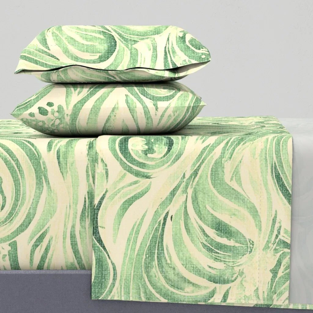 Crashing Waves Queen Sheet Set - Sea Green product