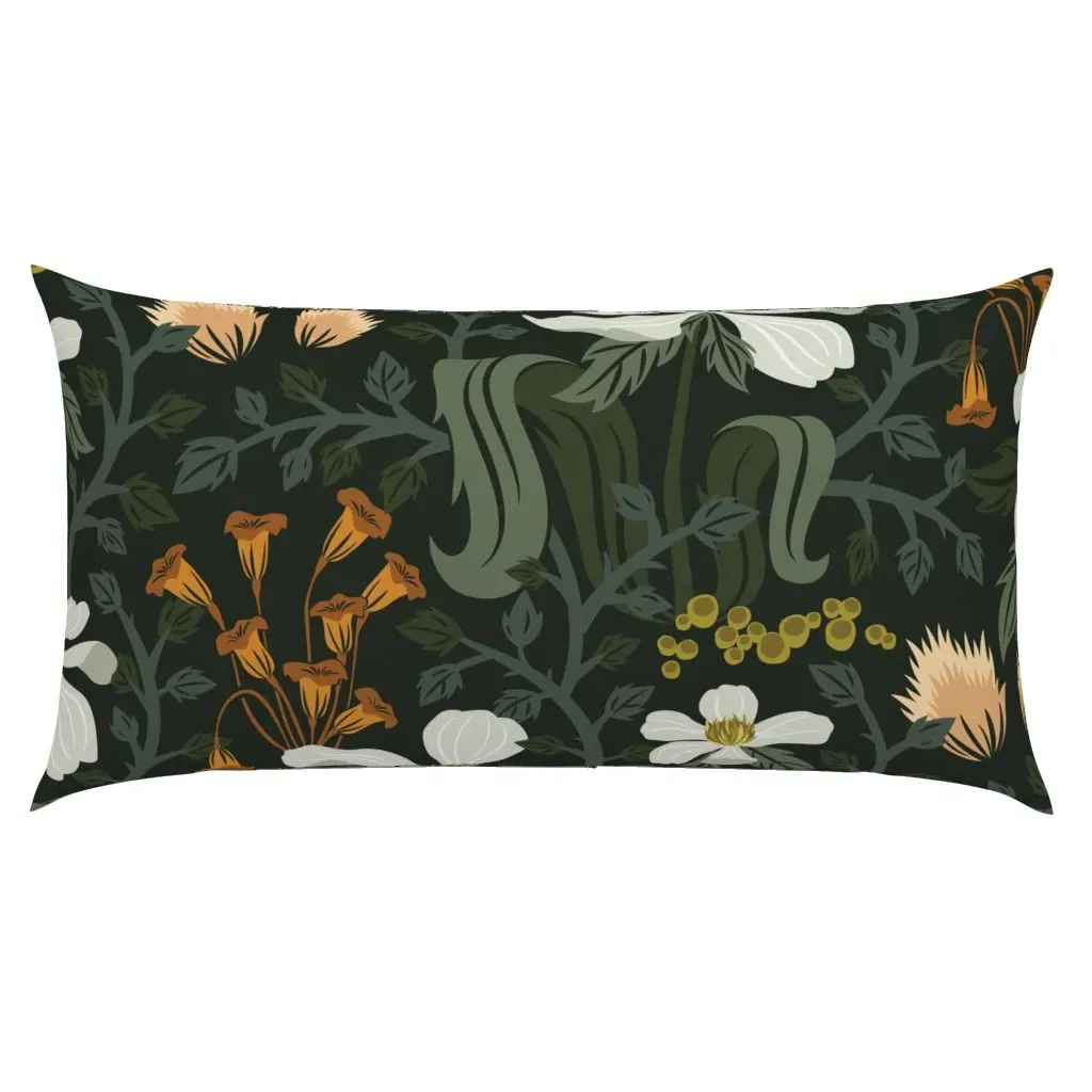 Crawling Vines Jumbo King Pillow Sham - Dark Green product
