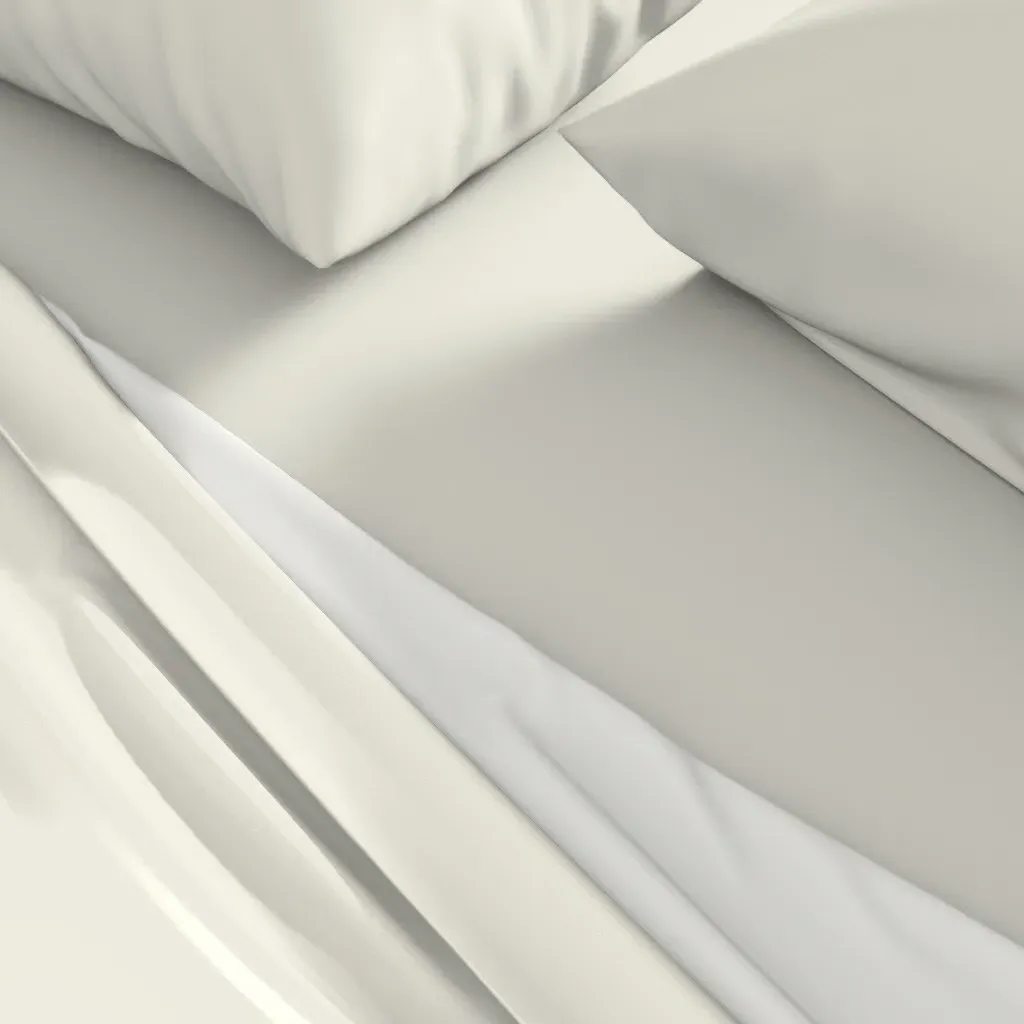 Cream Solid King Size Sheet Set - Off-White alternate view
