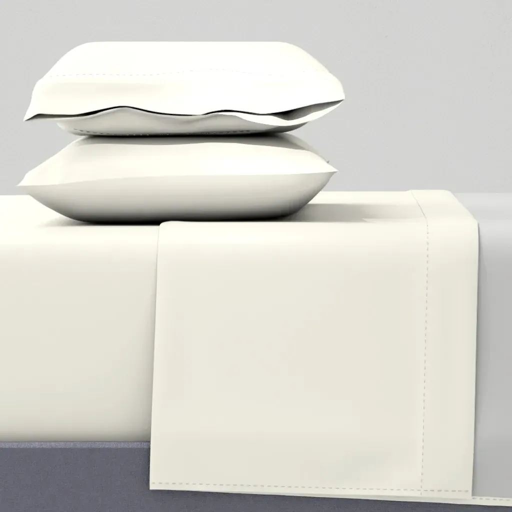 Cream Solid King Size Sheet Set - Off-White product