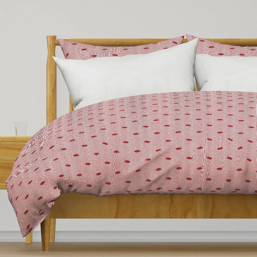 Crimson and Grey Razorback Duvet Cover - Burgundy product