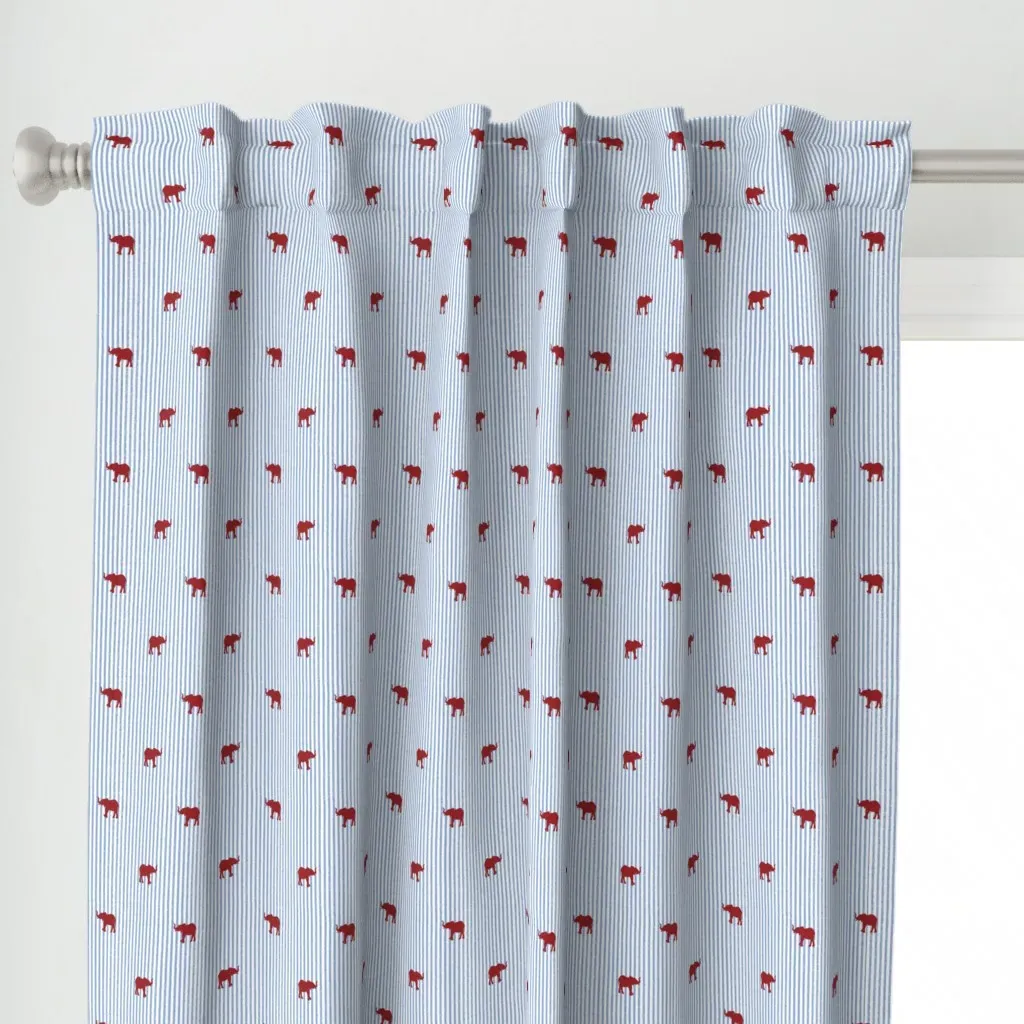 Crimson And Grey Team Curtain Panel - Red alternate view