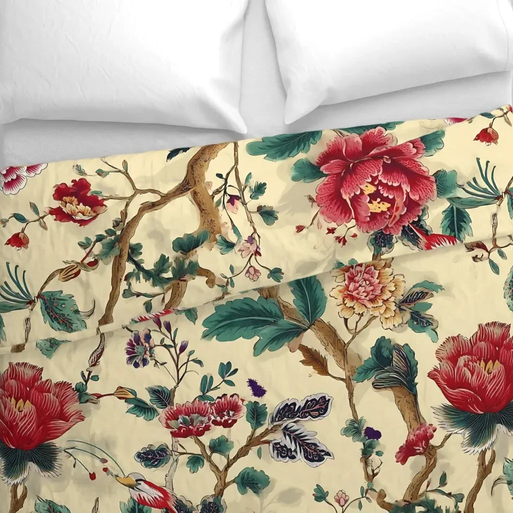 Crimson Blossom Duvet Cover - Red alternate view