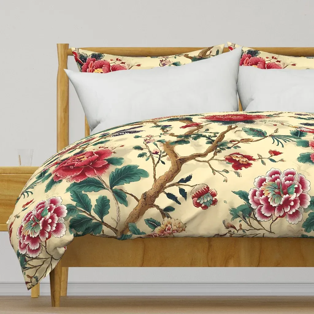 Crimson Blossom Duvet Cover - Red product