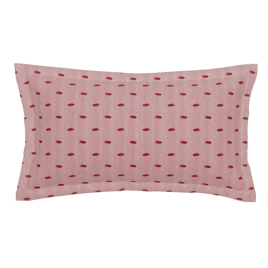 Crimson Grey Razorback Seersucker King Pillow Sham - Burgundy product