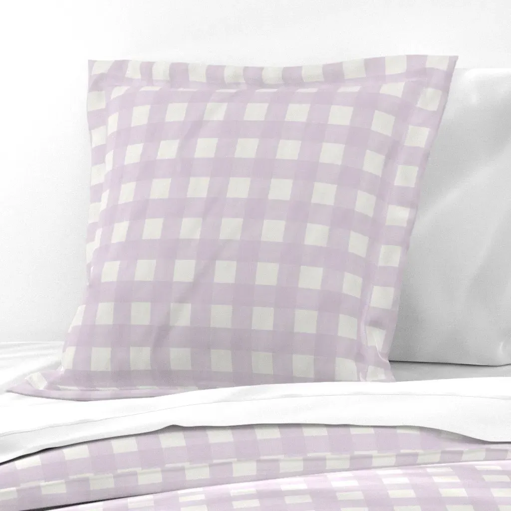 Cross Hatch Plaid Euro Pillow Sham - Lavender product