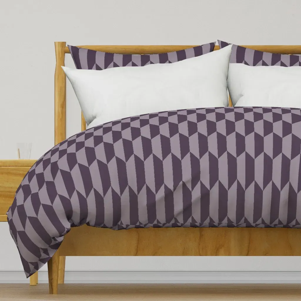 Crystal Geometric Demain Duvet Cover - Dark Purple product