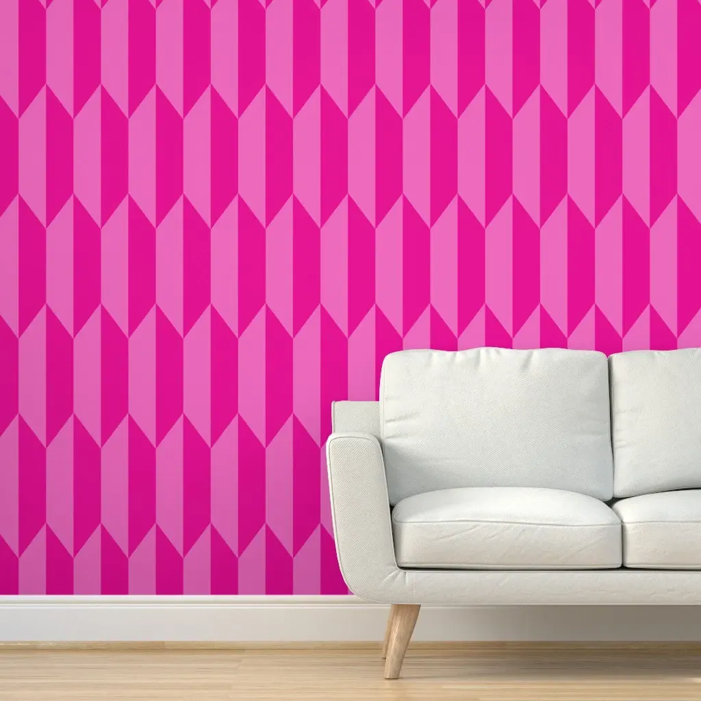 Crystal Geometric Peel and Stick Wallpaper - Fuchsia Pink product