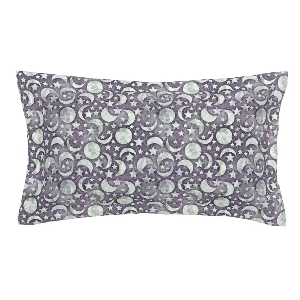 Crystal Moon Faded Purple King Pillow Sham - Silver product