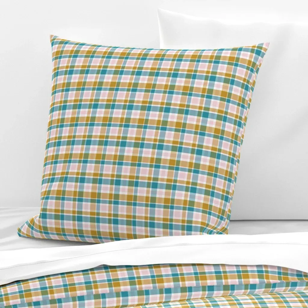 Cup O Joy Plaid Euro Pillow Sham - Mustard Yellow product