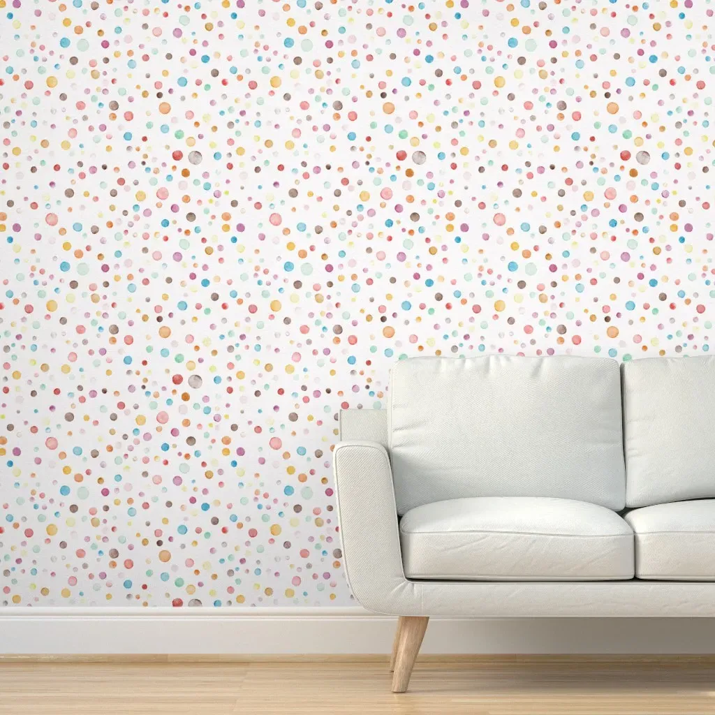 Cupcake Coordinate Watercolor Sweet Drops Peel and Stick Wallpaper - Pink product
