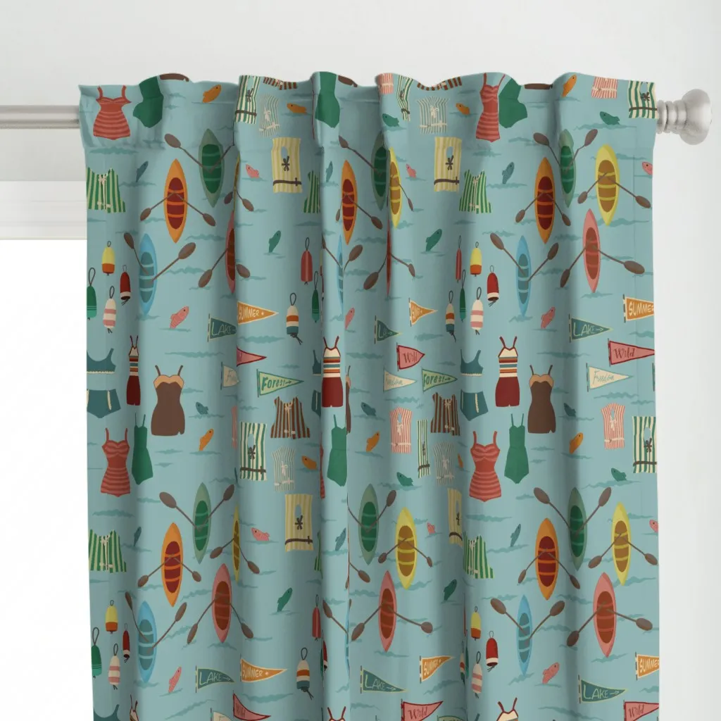 Curtain Panel - Teal alternate view