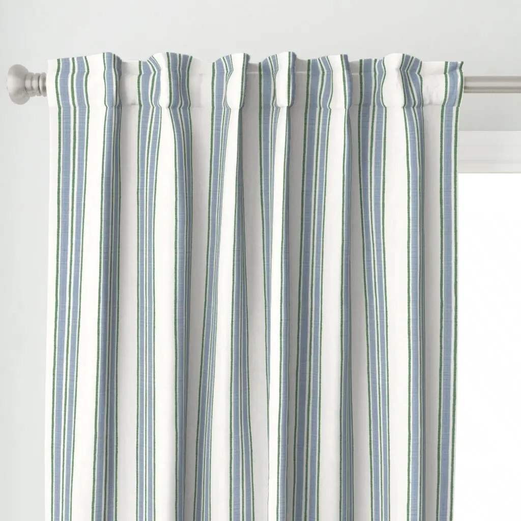 Custom Blue and Green Curtain Panel - Light Blue alternate view