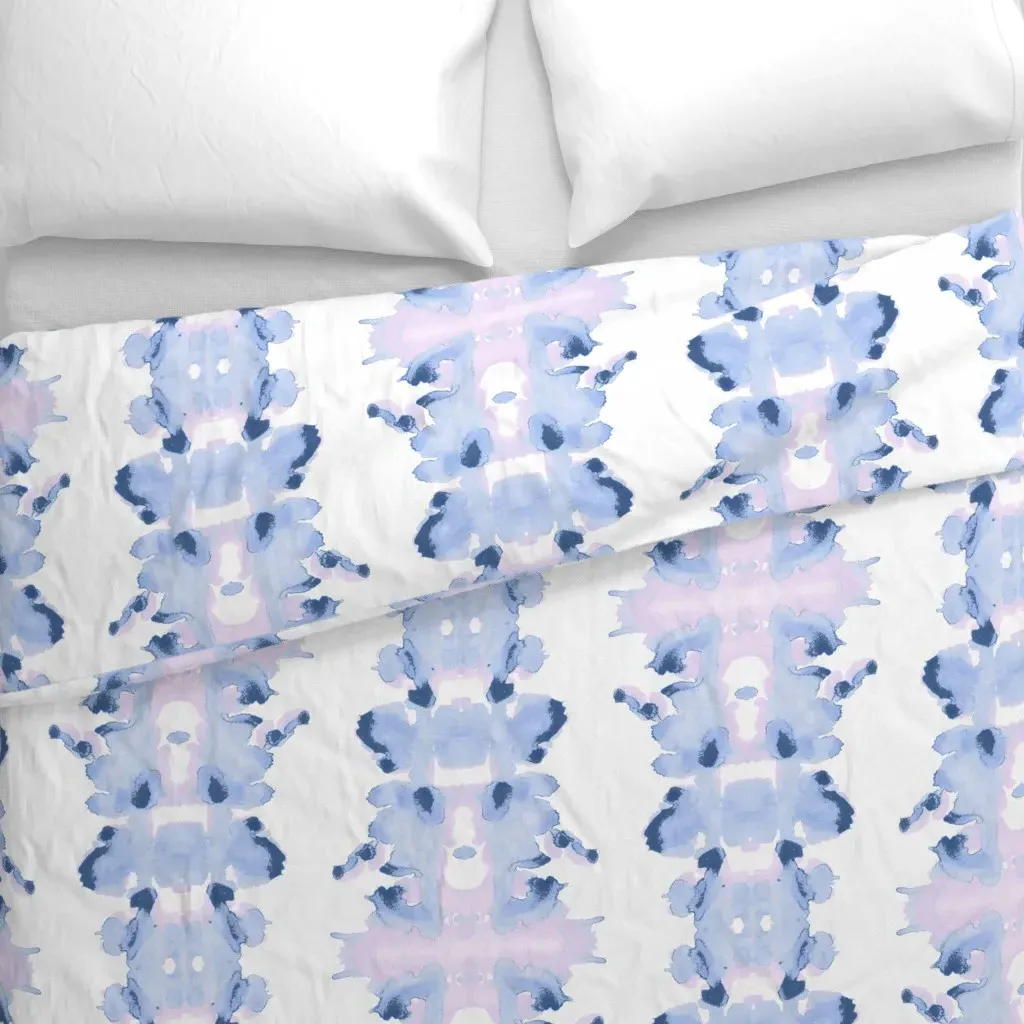 Custom Soft Blue Lavender Duvet Cover - Light Blue alternate view