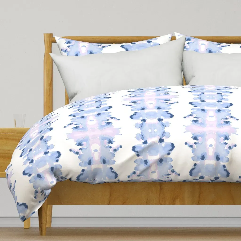 Custom Soft Blue Lavender Duvet Cover - Light Blue product