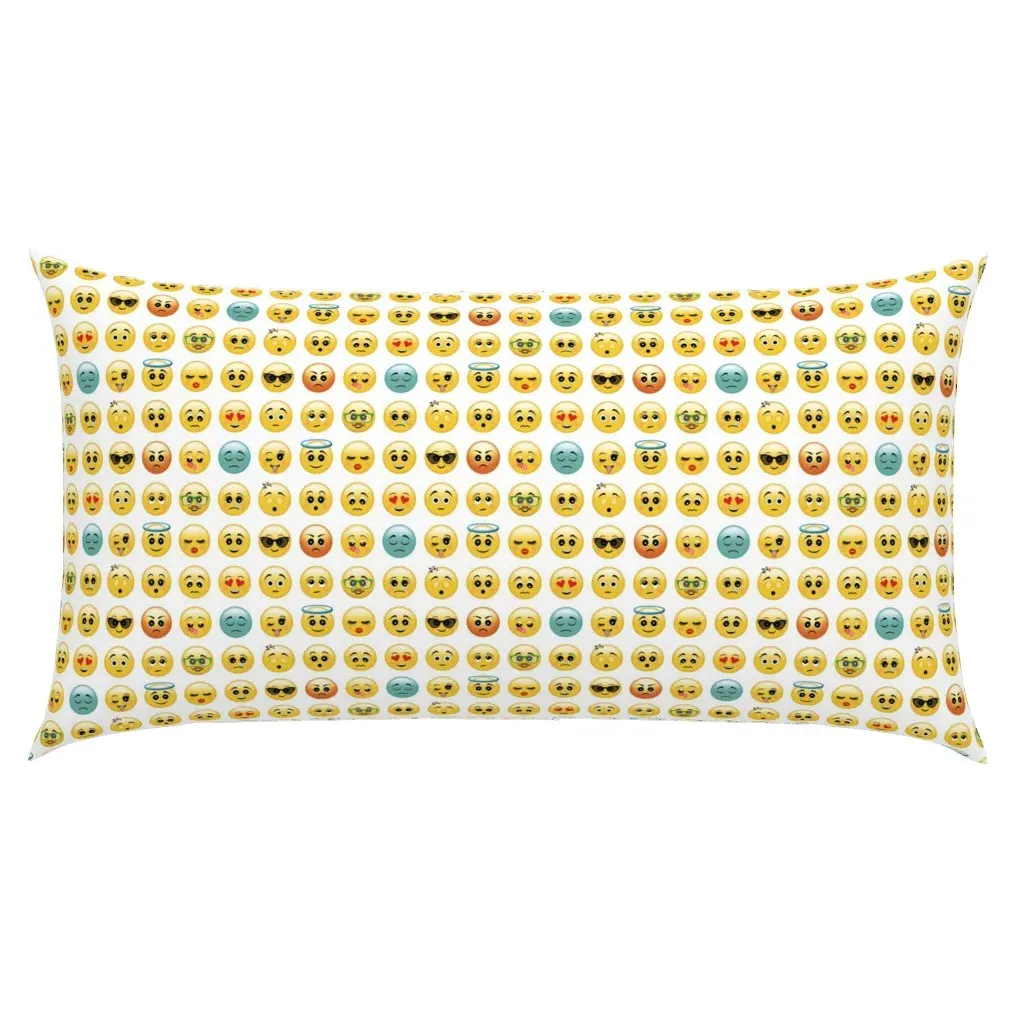 Cute Emojis Smiley Eye Roll Winking King Pillow Sham - Yellow product