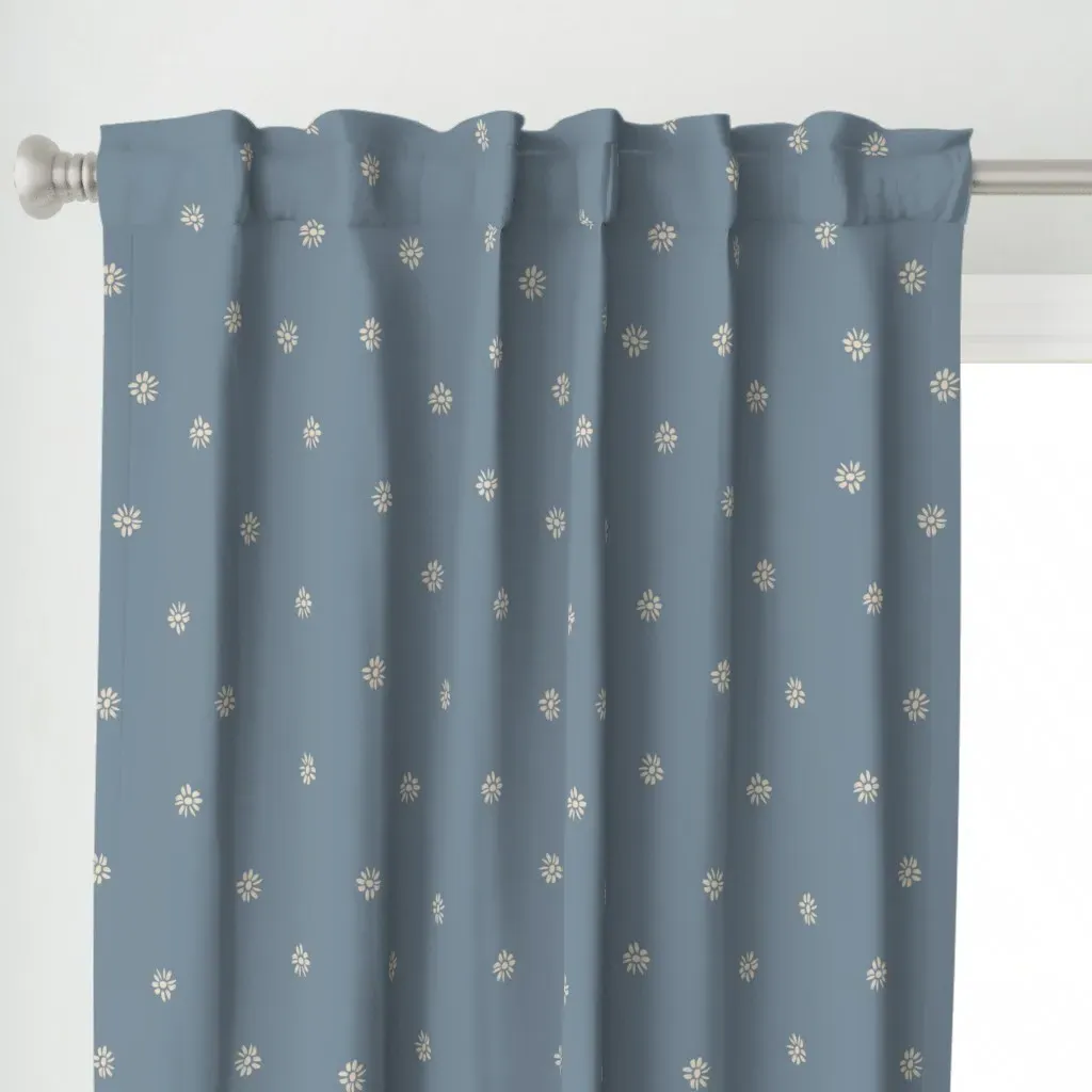Cute Small Organic Curtain Panel - Off-White alternate view