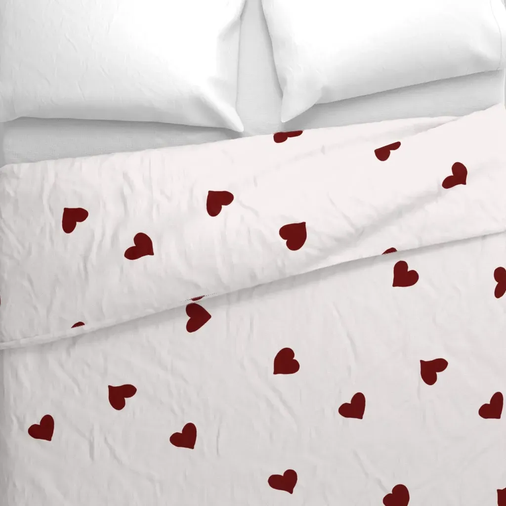 Cute Vintage Cherry Duvet Cover - Burgundy alternate view