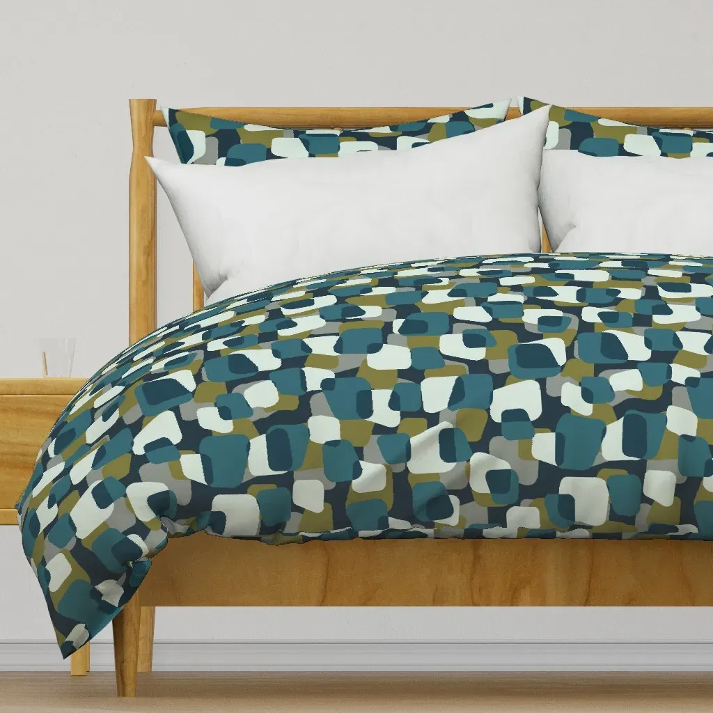 D N-3085 Copy Duvet Cover - Teal product