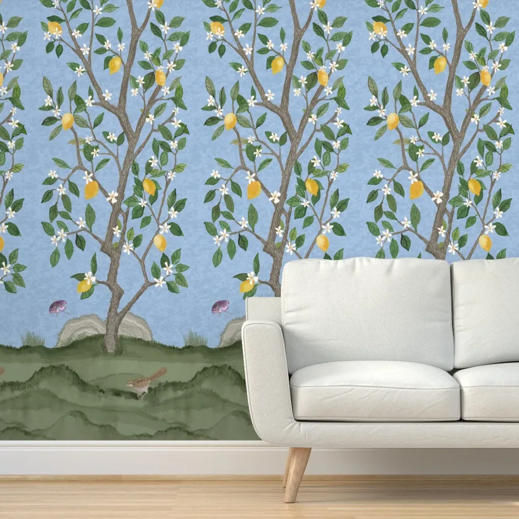 D1 Gareth Citrus Lemon Peel and Stick Wallpaper - Yellow product