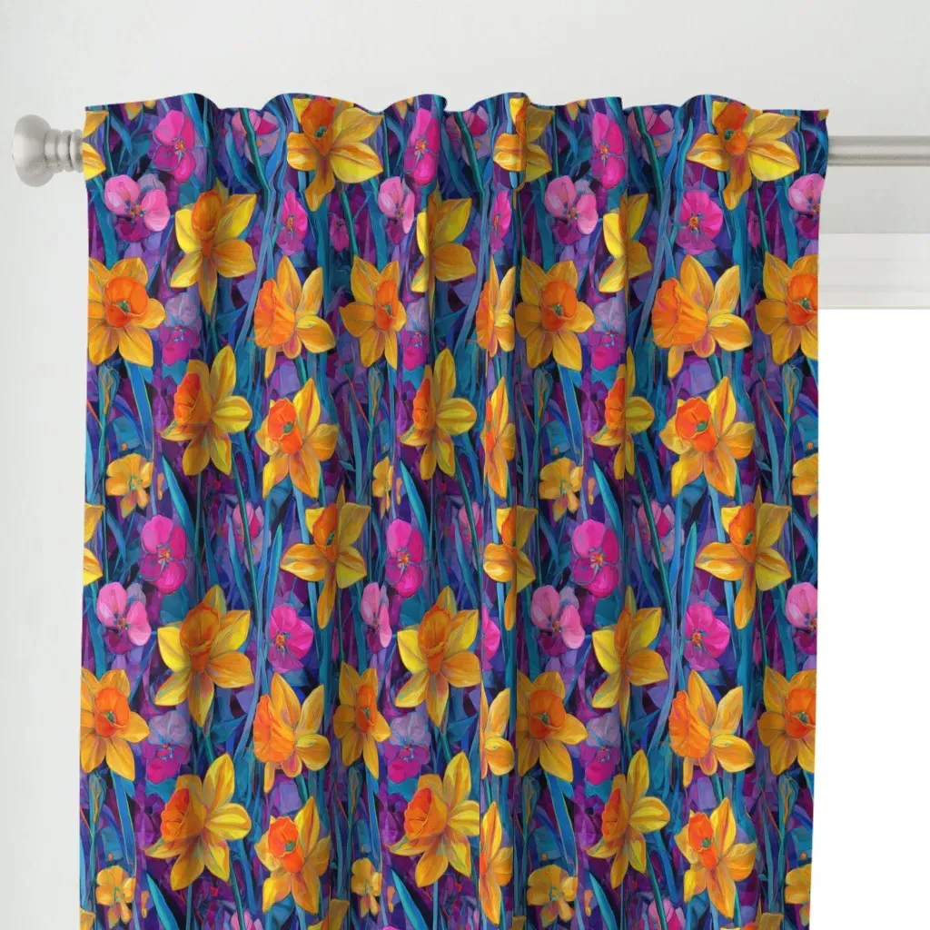 Daffo-Dialers Large Curtain Panel - Yellow alternate view