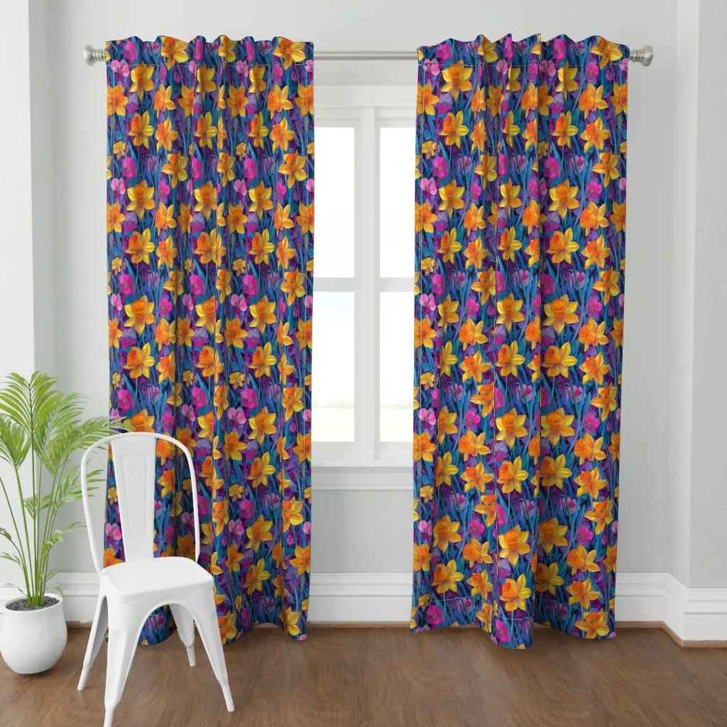 Daffo-Dialers Large Curtain Panel - Yellow product