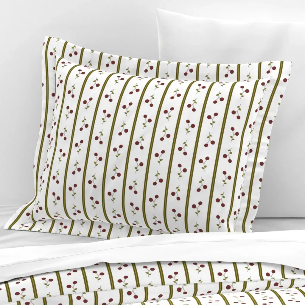 Dahlia Falls For Dad Standard Flanged Cushion Cover - White, Cotton Sateen product