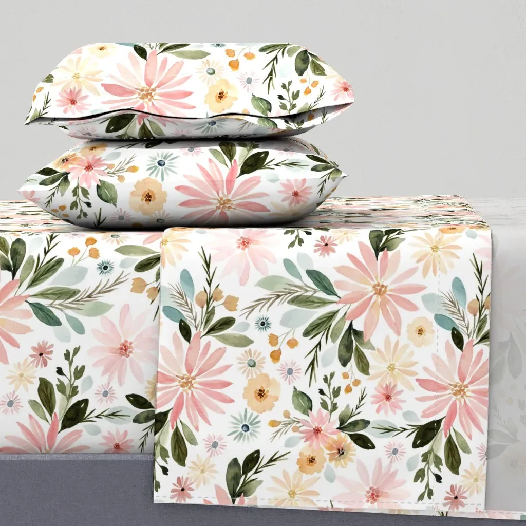 Daisy Garden Queen Sheet Set - Pink product
