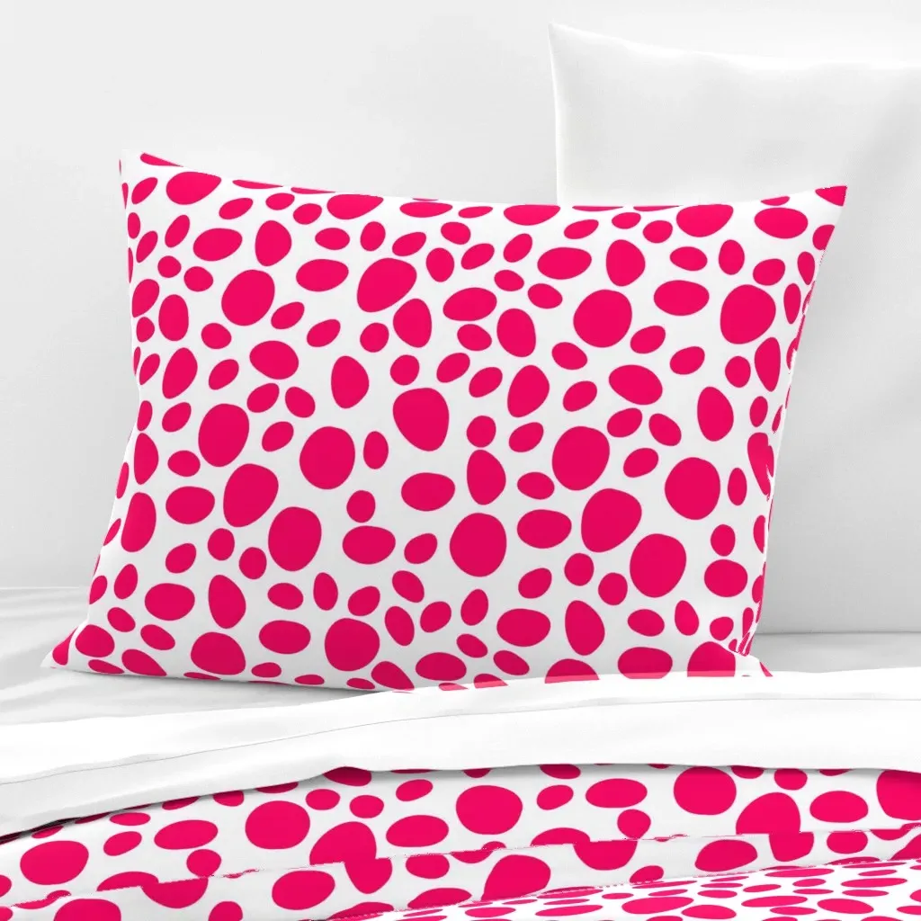 Dalmatian Spots Standard Knife Edge Cushion Cover - Pink, Cotton Sateen product