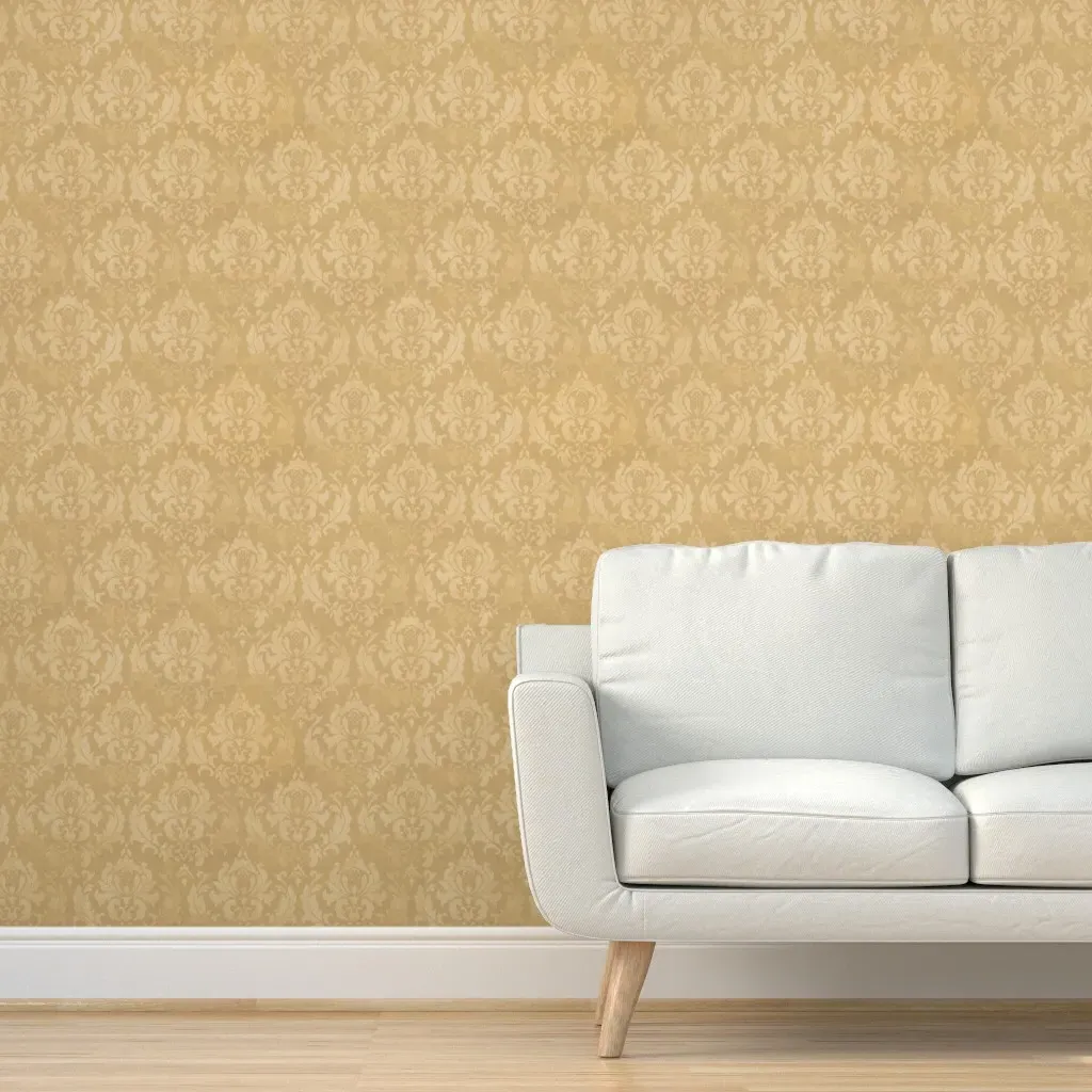 Damask D'Or Chaud Peel and Stick Wallpaper - Beige product