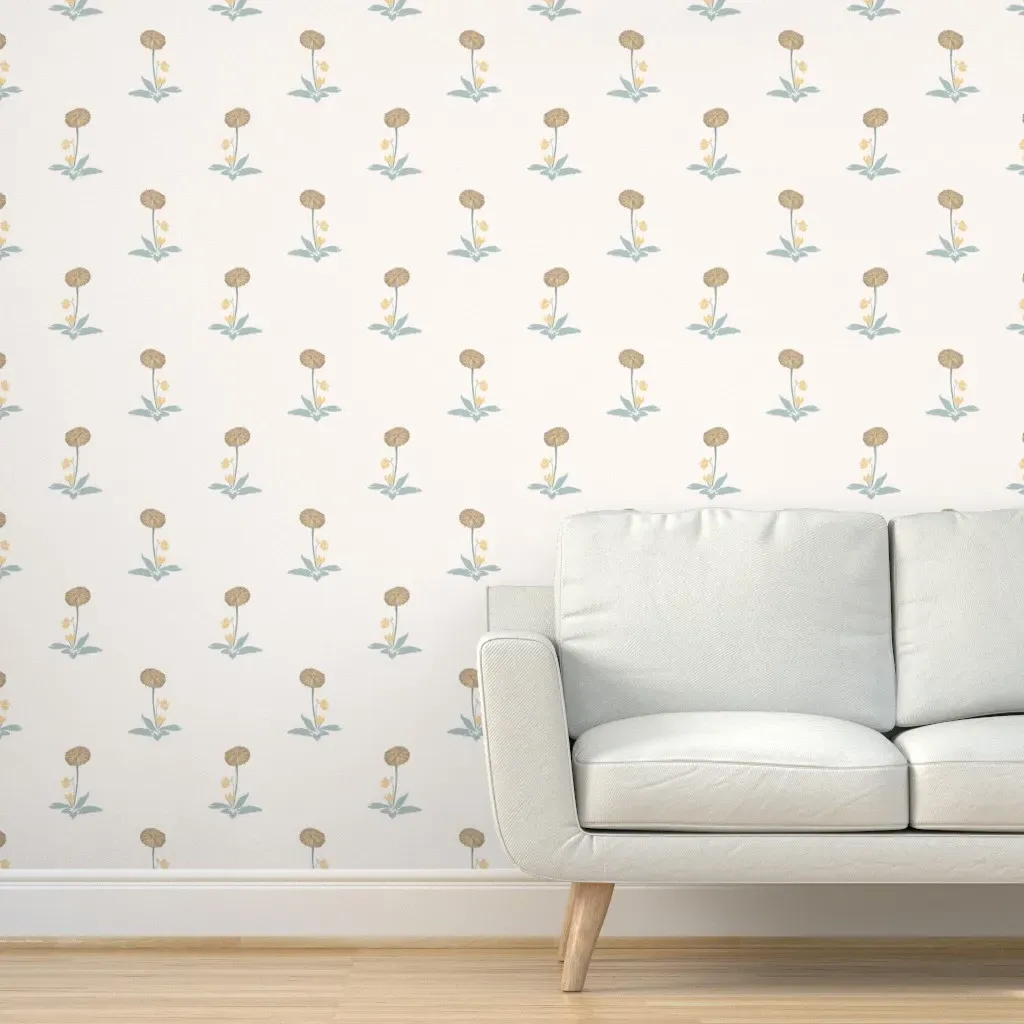 Dandelion Flowers Peel and Stick Wallpaper - Beige product