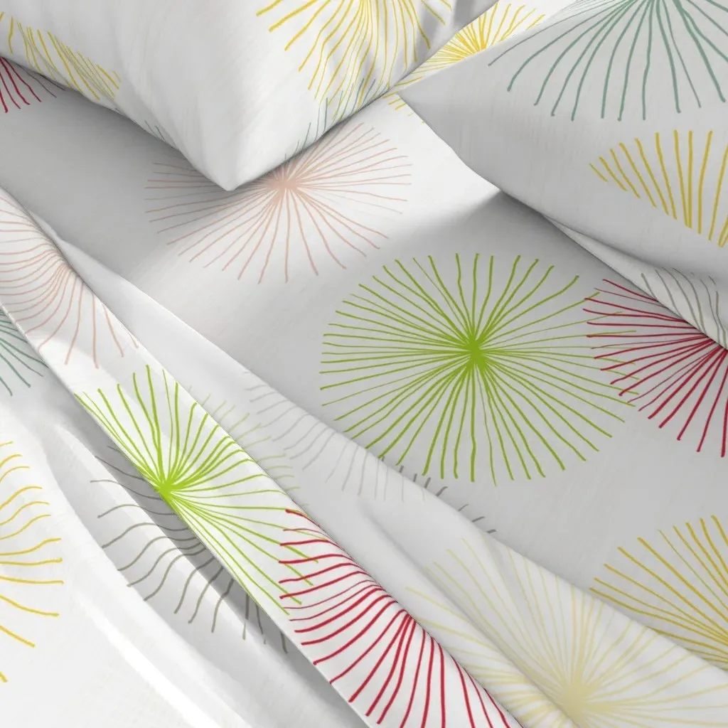 Dandelions Confetti By Friztin Queen Sheet Set - Yellow alternate view