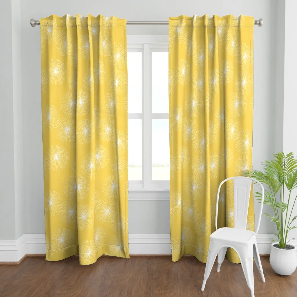 Dandelions Large M+M Yolk Curtain Panel - Yellow product