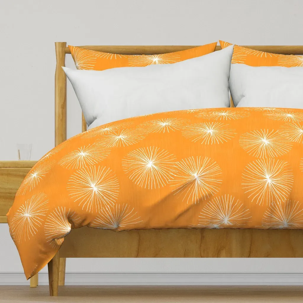 Dandelions M+M Persimmon Large Duvet Cover - Orange product