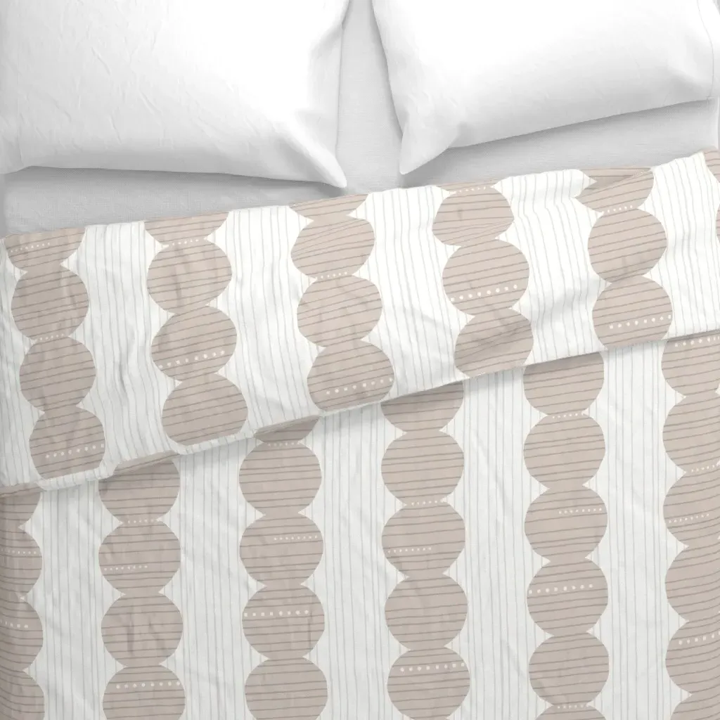 Dango Dumplings Duvet Cover - Taupe alternate view
