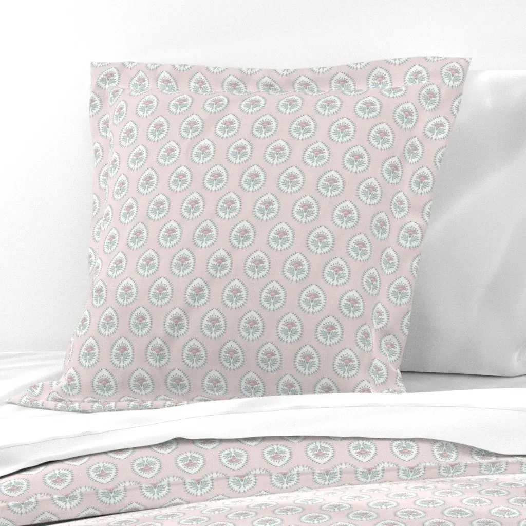 Daphne Petal Pinks Euro Pillow Sham - Pink product