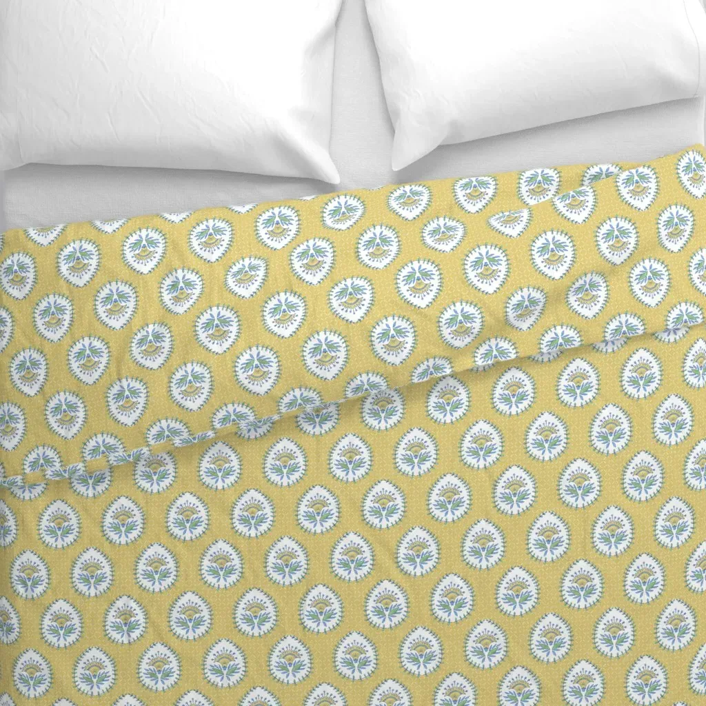 Daphne Provence Mustard Duvet Cover - Yellow alternate view
