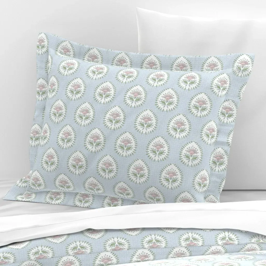 Daphne Standard Flanged Pillow Sham - Pink, Cotton Sateen product
