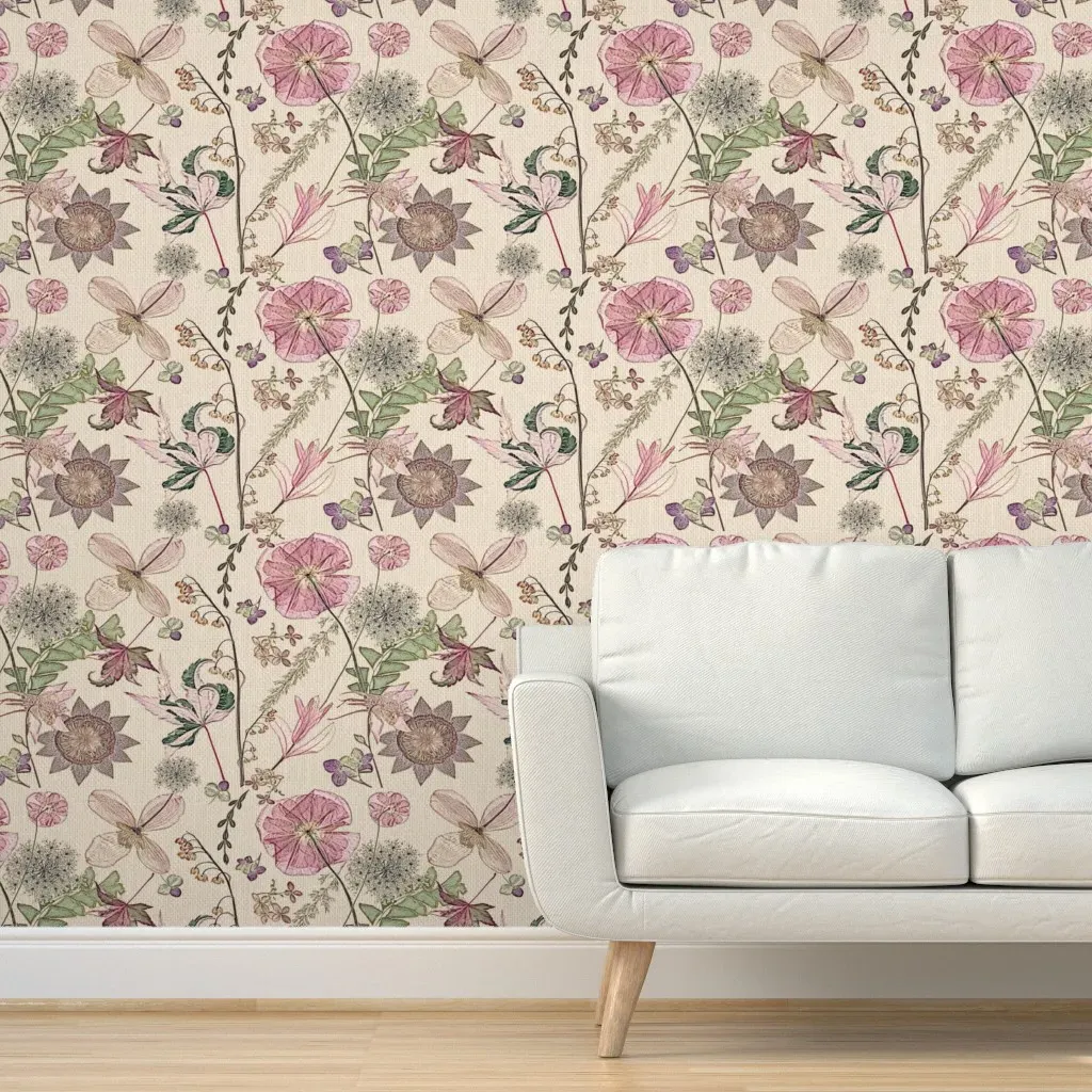 Dappled Willow Plaza Peel and Stick Wallpaper - Pink product