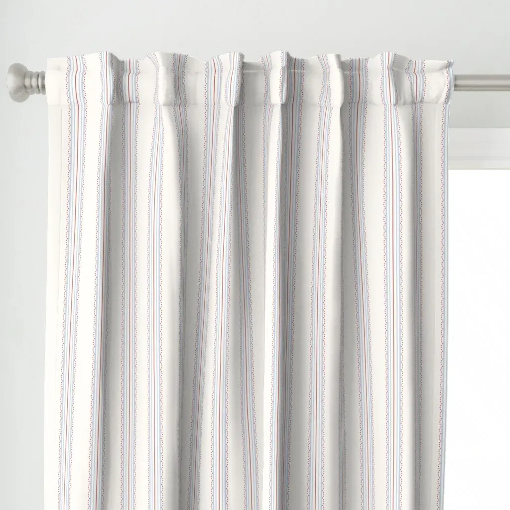 Darcy Stripe Curtain Panel - Blue alternate view