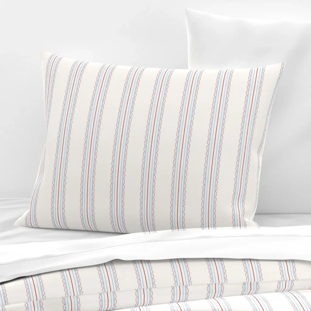 Darcy Stripe Standard Knife Edge Cushion Cover - Blue, Cotton Sateen product