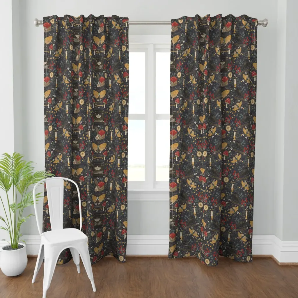 Dark Academia Curtain Panel - Dark Teal product