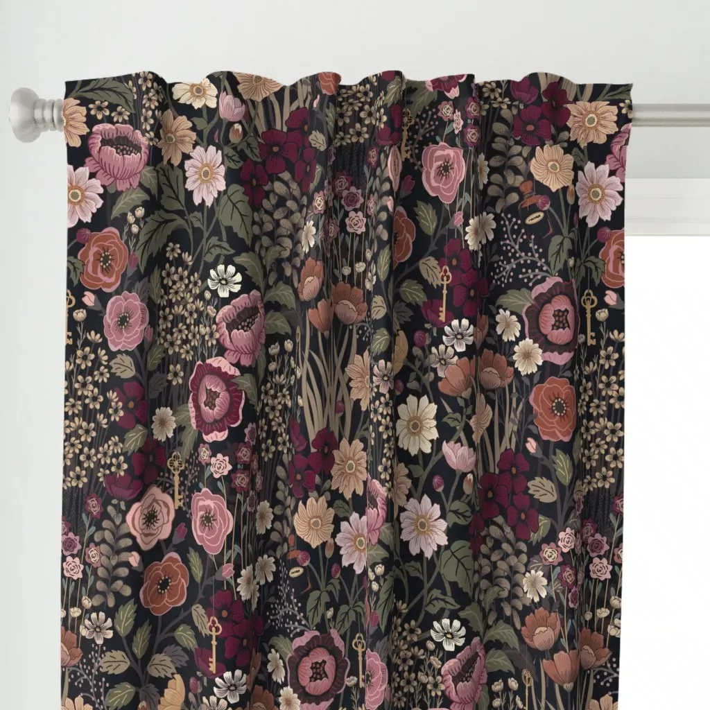 Dark Academia Moody Curtain Panel alternate view