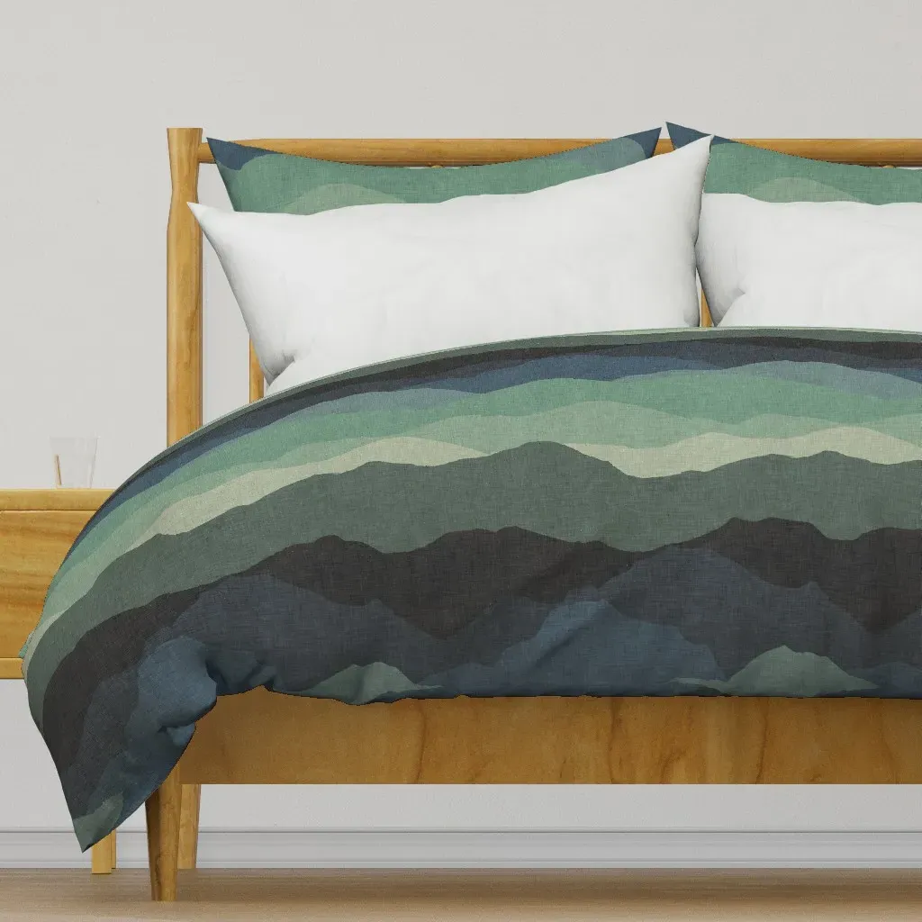 Dark Teal to Green Ombre Duvet Cover - Teal product